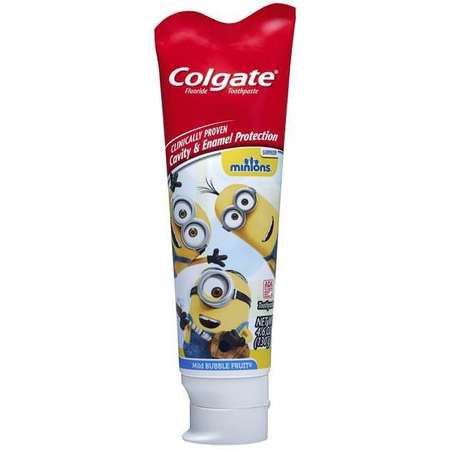 COLGATE Colgate Junior Minons Mild Bubble Fruit Toothpaste 4.6 oz. Tube, PK12 178294